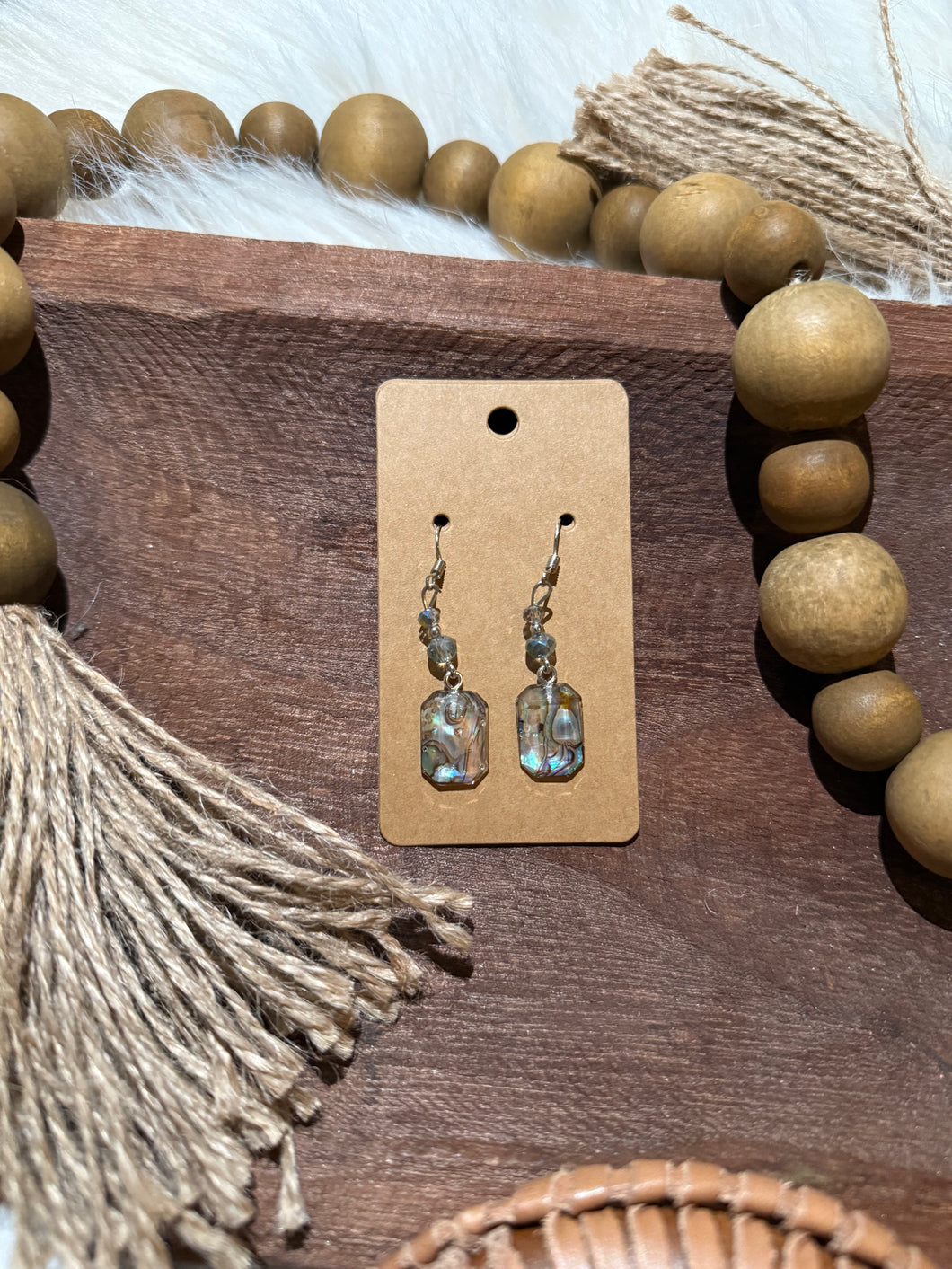 Clear Glass Dangle Earrings