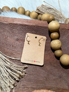 Letter A Earrings Gold